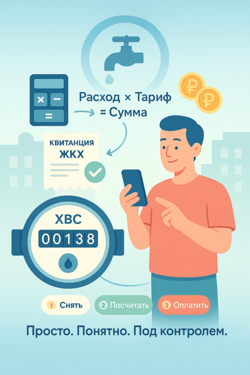 Контроль расходов за воду по счетчику